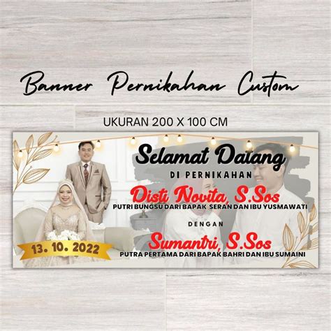 Jual Banner & Spanduk Pernikahan Custom Ukuran 200 x 100 cm | Shopee Indonesia