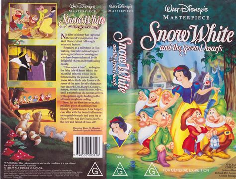 Walt Disney Classic Snow White And The Seven Dwarfs Vhs Video Tape Eur ...