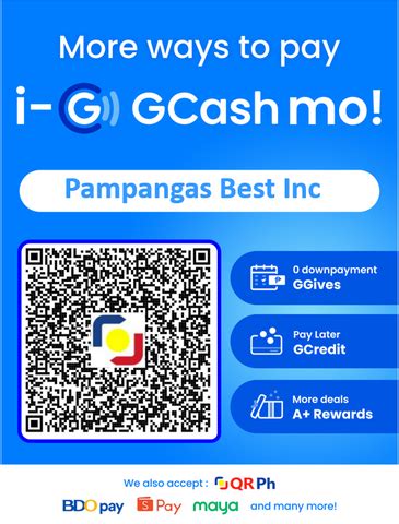 GCash Payment via QR Code – Pampanga's Best, Inc.