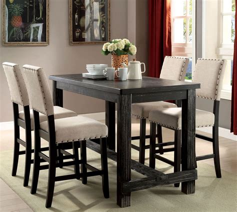 Sania II Antique Black Counter Height Dining Room Set from Furniture of ...