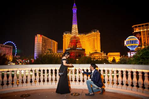 Bellagio Fountain Proposal - LV Wedding Connection