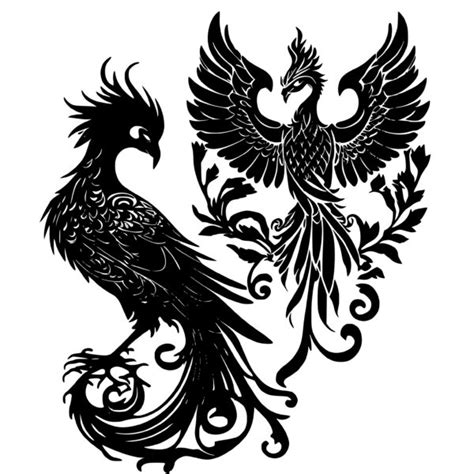 Phoenix and Firebird SVG File for Cricut, Silhouette, and Laser Machines