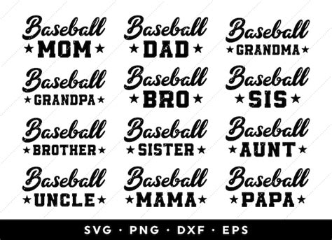 Baseball SVG Bundle Baseball Family SVG Baseball Mom Dad - Etsy