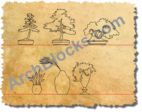 AutoCAD House Plants Symbols | CAD House Plant Blocks