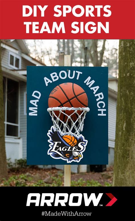 DIY Basketball Yard Sign - Homemade Sports Yard Sign | Arrow Fastener | Yard signs, Cool diy ...