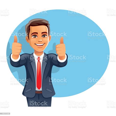 Businessman Thumbs Up Stock Illustration - Download Image Now - Cartoon, Characters ...