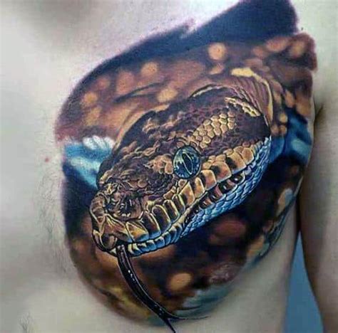 50 3D Snake Tattoo Designs For Men - Reptile Ink Ideas