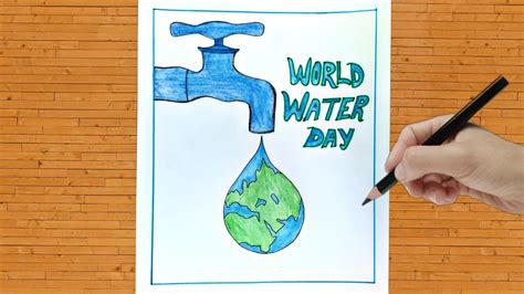 World Water Day Drawing || World Water Day Poster Drawing || Water Day Drawing Easy - YouTube