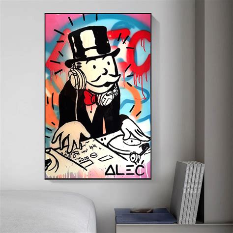 Alec the DJ Monopoly Canvas Wall Art