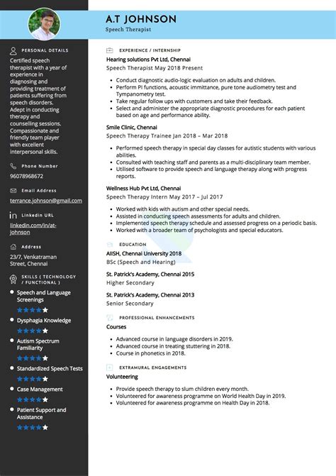 Sample Resume of Speech Therapist with Template & Writing Guide ...