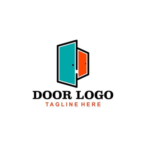 Door logo | Premium Vector