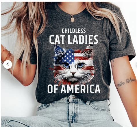 Childless Cat Lady Meme Shirt Kamala Harris 2024 Shirt Madam President ...