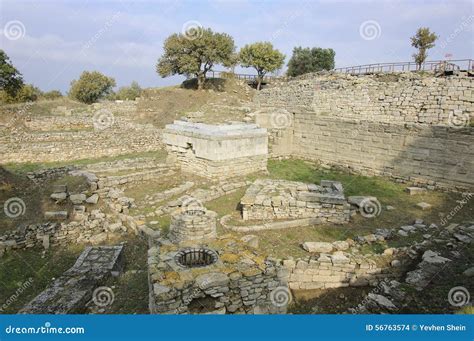 Ruins Of Troy Stock Photo - Image: 56763574