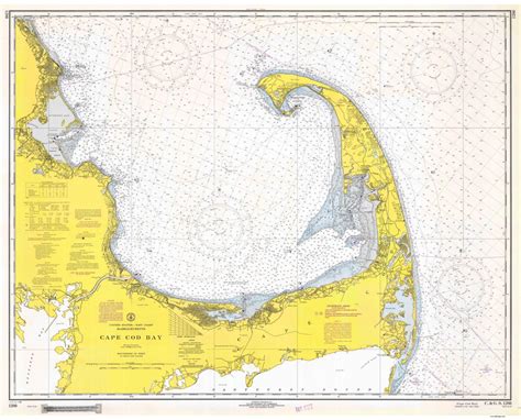 Cape Cod Bay 1968 Nautical Map 80000 AC Reprint Chart