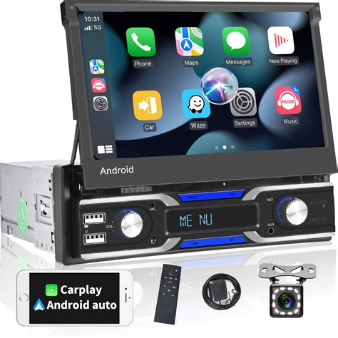 Buy podofo Single Din Android Touch Screen Car Stereo with Apple ...