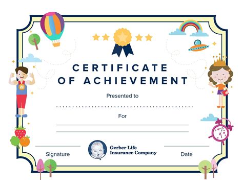 Best Certificate Of Achievement Template For Kids Collecting your ...