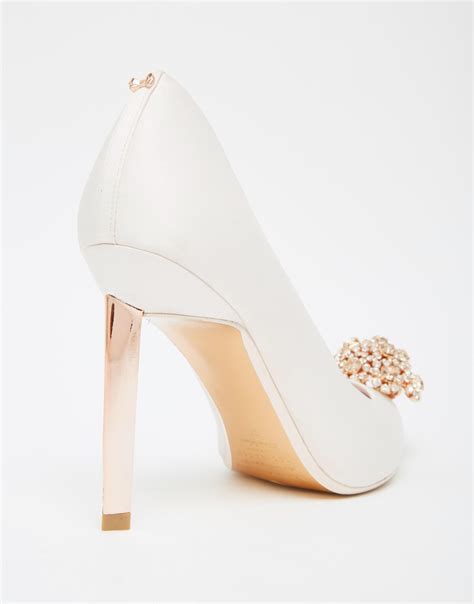 Lyst - Ted Baker Peetch Tie The Knot Bridal Embellished Leather Court ...