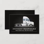 Semi Truck | Side View Business Card | Zazzle