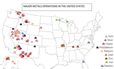 Map: Major Metals Operations in the United States - National Mining ...