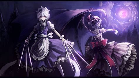 Wallpaper Flandre Scarlet Remilia Scarlet Touhou Wings