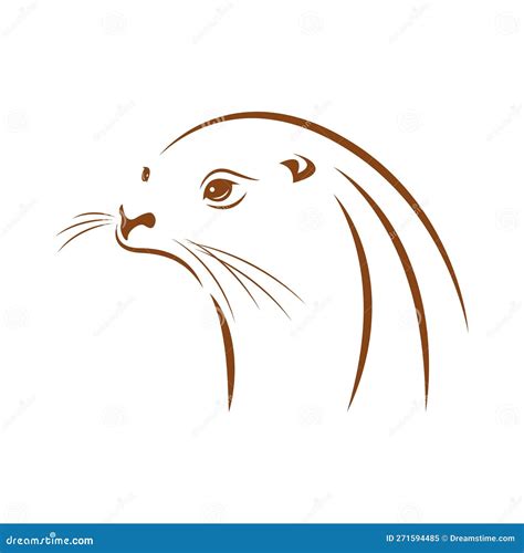 Otter icon logo design stock vector. Illustration of wild - 271594485