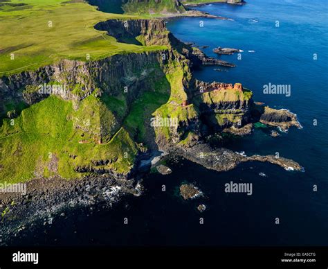 Aerial view Giants Causeway, Northern, Ireland Stock Photo - Alamy