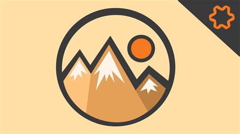 Logo Design illustrator - Adobe illustrator Tutorial / Simple Mountain ...