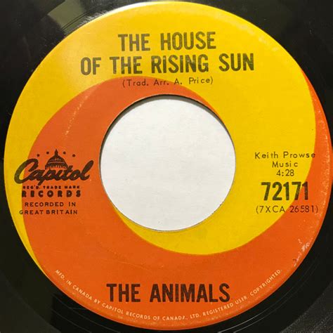 The Animals – The House Of The Rising Sun (1964, Vinyl) - Discogs