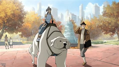 Republic City, Avatar Characters, Legend Of Korra, Naga, Riding, Anime, The Legend Of Korra ...