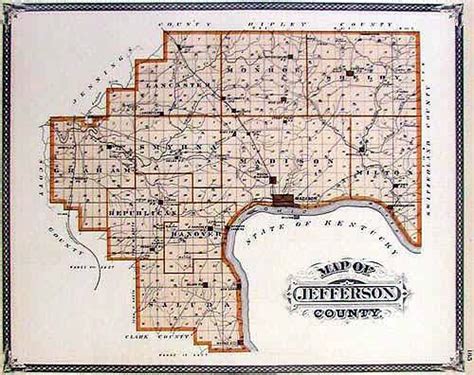 Map of Jefferson County, Indiana - Art Source International