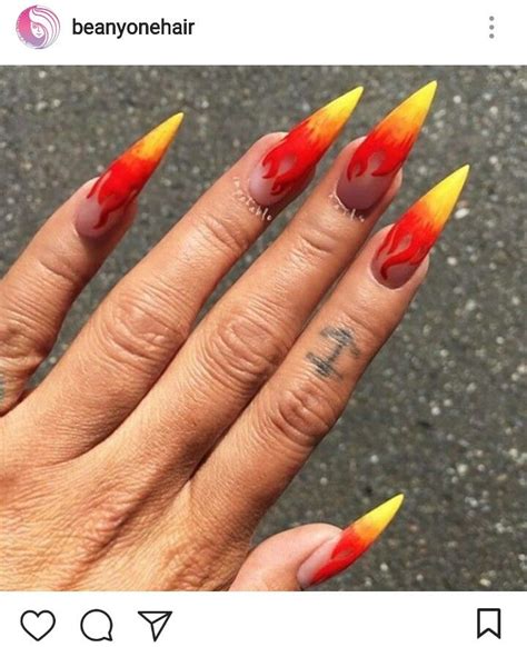 Hot cheeto nails | Long acrylic nails, Luxury nails, Dope nails