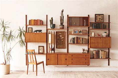 Danish Mid Century Modern Modular Teak Wall Unit - Etsy | Arredamento ...