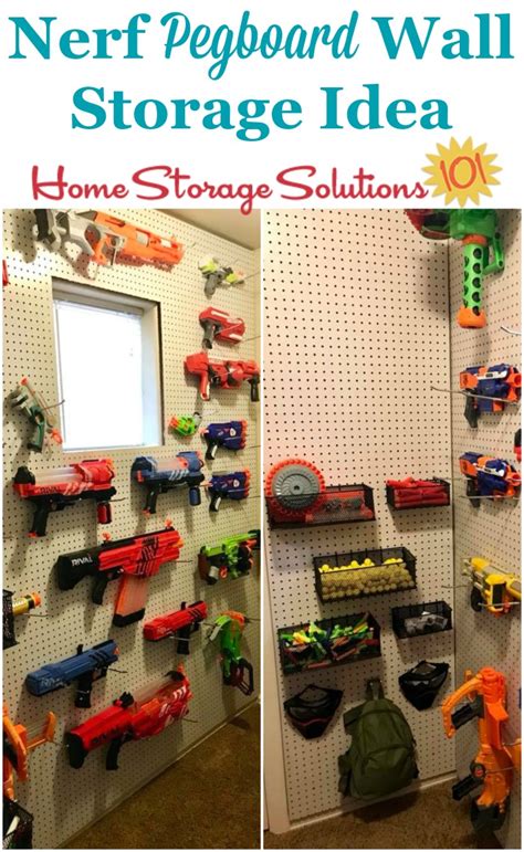 Ideas For Nerf Gun Rack - When we were organizing our boys' rooms, we didn't know how we were ...