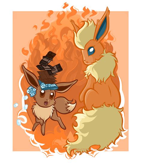 Eevee Evolutions - Flareon by ImmortalTanuki on DeviantArt