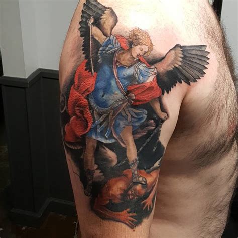 95+ Best Saint Michael Tattoos Designs & Meanings (2019)