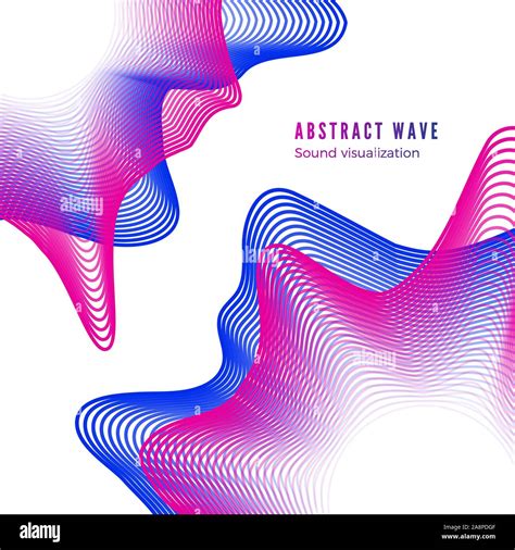 Abstract color music album cover. Digital sound wave visualization ...