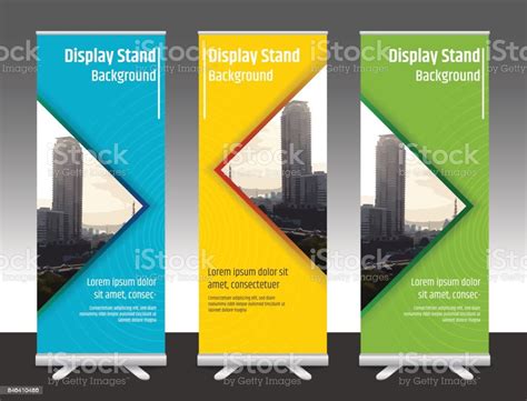 Vertikale Abstrakte Display Banner Stand Design Hintergrund Layoutvorlage Stock Vektor Art und ...