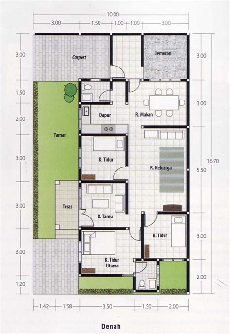 Denah Rumah 7x15 3 Kamar: Desain Rumah yang Efisien