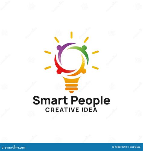 Smart People Logo Design Template. Creative Idea Logo Design. Bulb Icon ...