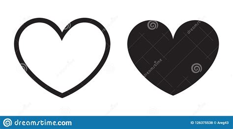 Heart Shape Vector Silhouette Design Stock Vector - Illustration of health, holiday: 126375538