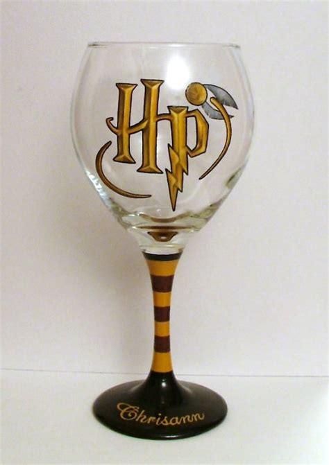 Items similar to Sample of Custom Order - Harry Potter Wine Glass on Etsy