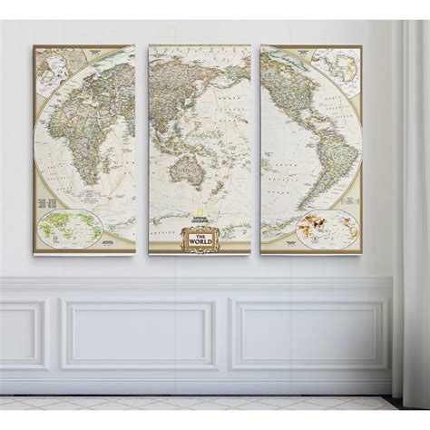 'National Geographic World Map' Graphic Art Print Multi-Piece Image on Wrapped Canvas Buy Canvas ...