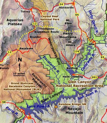 Grand Staircase Escalante Camping Map