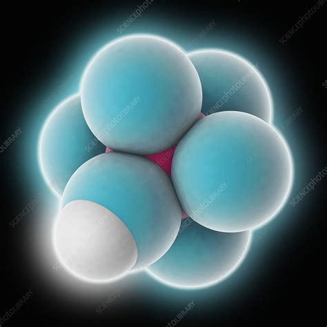 Fluoroantimonic acid molecule - Stock Image - C025/7439 - Science Photo Library