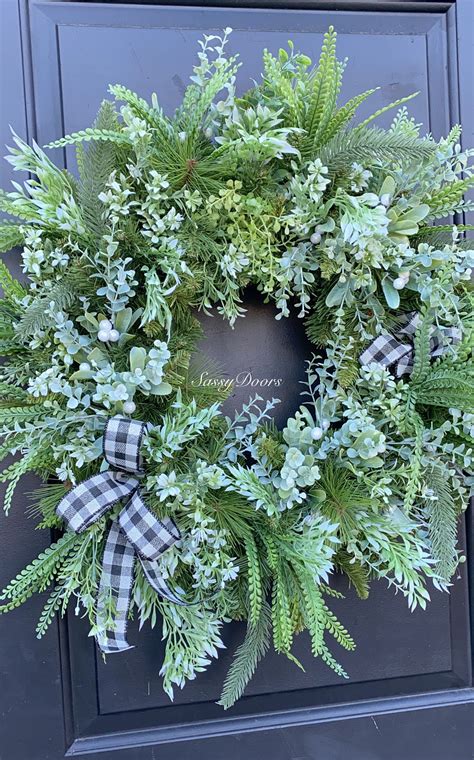 Eucalyptus Christmas Wreath , Beach Christmas Wreath, Coastal Christmas Wreath, Farmhouse ...