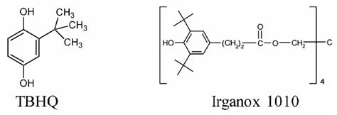 Chemical structures of the commercial antioxidants TBHQ and Irganox... | Download Scientific Diagram