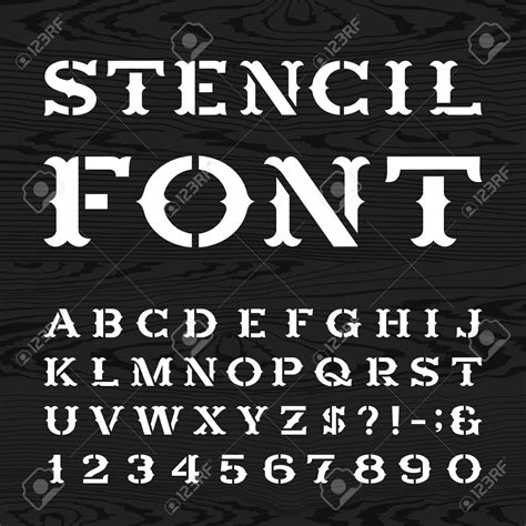 Western Stencil Font