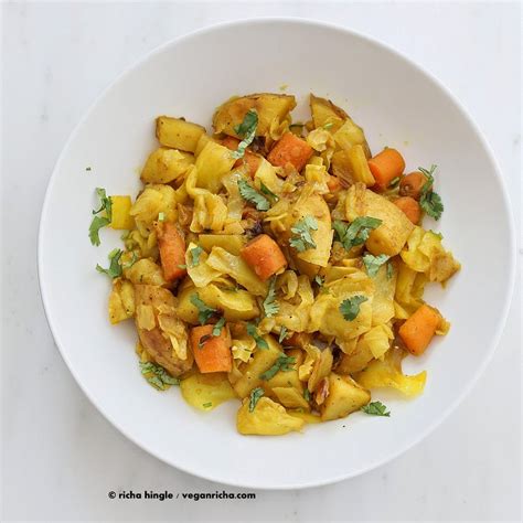 Atakilt Wat - Ethiopian Cabbage Potato Carrots. Vegan Gluten-free Recipe - Vegan Richa