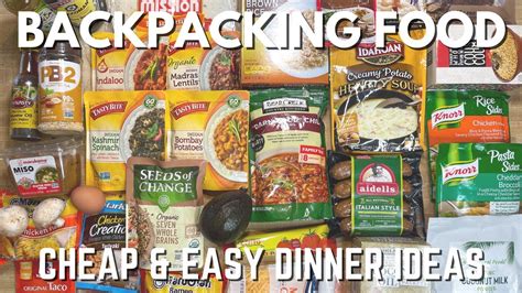 GROCERY STORE BACKPACKING FOOD | Cheap & Easy Dinner Ideas - Outdoors Alley