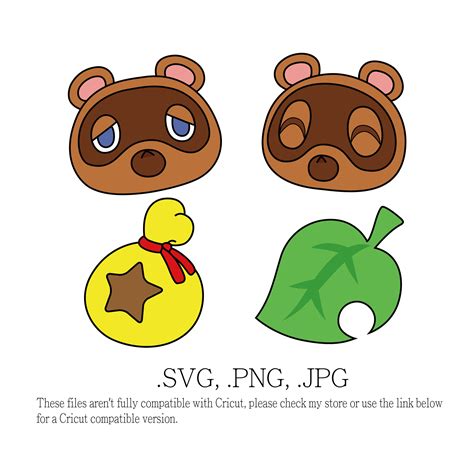 Animal Crossing SVG JPG PNG Files Clipart Bundle Tom Nook | Etsy